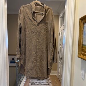 CP Shades tan micro corduroy dress